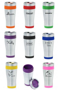 MIP Personalized Insulated Stainless Steel Travel Mug Black Red Green Pink Purple