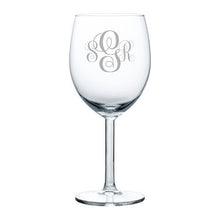 MIP Personalized Engraved Wine Glass Glasses Wedding Bridesmaid Fancy Monogram