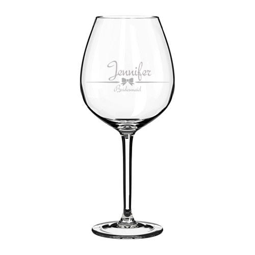 MIP Personalized Engraved 20oz Jumbo Wine Glass Wedding Bridesmaid Gifts Favors