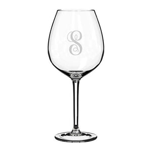MIP Personalized Engraved 20oz Jumbo Wine Glass Wedding Bridesmaid Fancy Monogram