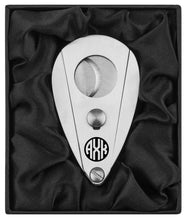 MIP Personalized Custom Engraved Cigar Cutter In Black Silk Lined Gift Box Monogram