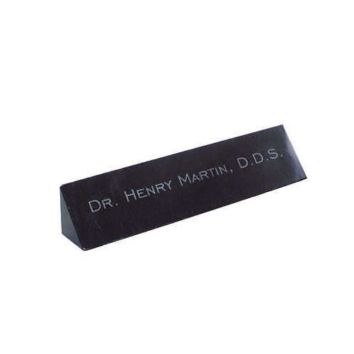 MIP Personalized Black MARBLE NAME PLATE BAR office desk